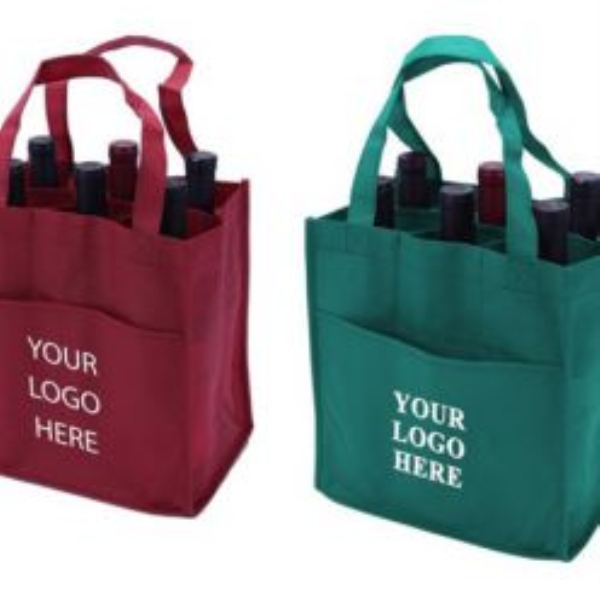Wine bag with 6 compartments